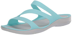 Crocs Swiftwater Sandal Women, Sandalias de Punta Descubierta para Mujer, Azul (Ice Blue/Pearl White 4cv), 37/38 EU precio