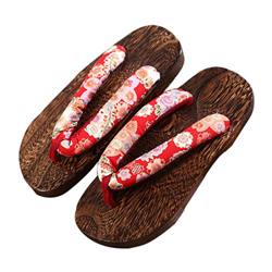 Sandalias Chanclas de Damas, Zuecos de Madera Japonés para Cosplay Fiesta, Plataforma Zapatos de Playa de Verano Zapatos para Mujeres Hombres Casuales precio