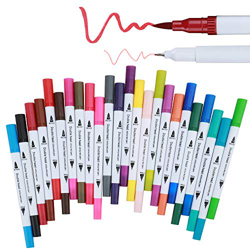 Pluma Acuarela Dibujo Pinceles Fineliner Punta 24 Colores Bolígrafo suave a base de agua para niños Adultos Colorear Pintura Representaciones Arte Man características
