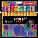 Rotulador punta fina Stabilo Point 88 Arty estuche con 24 colores precio