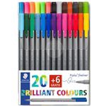 Set 26 rotuladores multicolor Staedtler Triplus Fineliner