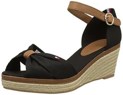 Tommy Hilfiger E1285lba 40d, Sandalias Punta Cerrada Mujer, Negro (Black 990), 40 EU