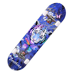 LVSEDE Skateboard Arce De 7 Capas Skateboard 79 * 22 * 13Cm Cuatro Ruedas Tabla Skate Soporte De Aleación De Aluminio Amortiguador Monopatines Princip características