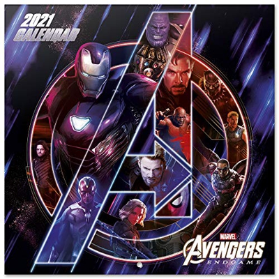 ERIK - Calendario de pared 2021 Los Vengadores, Marvel, 30x30 cm, Producto Oficial (Incluye póster de regalo)
