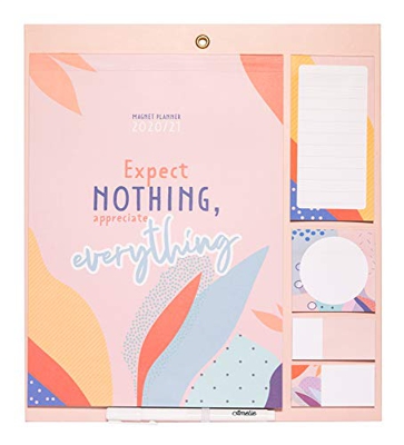 ERIK - Planificador mensual con imán para nevera 2020/2021 Amelie (30x34 cm)