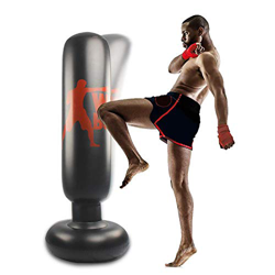 CENT Bolsa de Arena Inflable PVC Vertical Saco de Boxeo de Fitness de Pie Columna de Perforación Saco de Entrenamiento Independiente Pilar para Ejerci en oferta