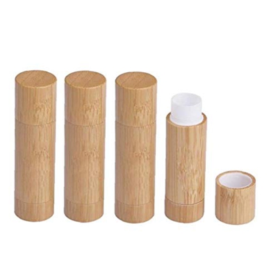 Libre De Bpa-paquete De 4, Bambú Natural Bálsamo Labial Tubos, 5,5 G Vaciar Los Elementos Recargables De Bricolaje Lápiz Labial Titular Desodorante Ca