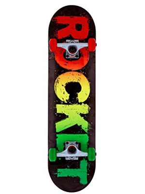 ROCKET Complete Fade Skateboard Unisex Adulto, Multicolor (Rasta), 8 IN