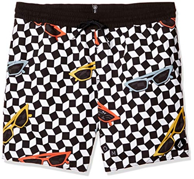 Volcom Flashback Trunk 17" Bañador, Hombre, Black, S