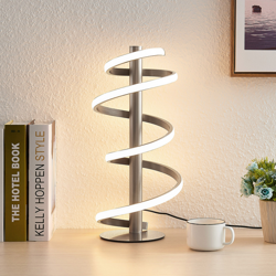 Lucande Milora lámpara de mesa LED níquel satinado en oferta