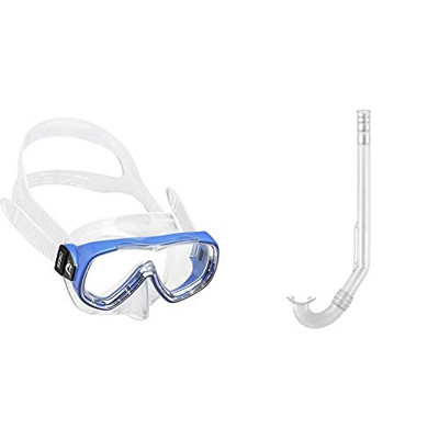 Cressi Piumetta Máscara, Niños, Azul, 3-7 años + Children's - Snorkel de Snorkel y Buceo Infantil