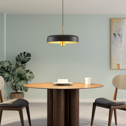 Lucande Filoreta lámpara colgante, 45 cm, negro en oferta