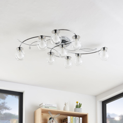 Lindby Jenaro plafón, 9 luces, cromo en oferta