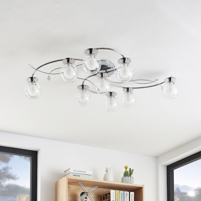 Lindby Jenaro plafón, 9 luces, cromo