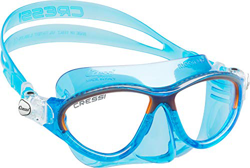 Cressi Moon Kid Máscara Infantil de Uso Acuático, Niños, Azul/Naranja, Uni en oferta