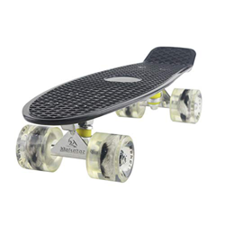 Metekec Monopatín para niños, jóvenes, principiantes, de 55,88 cm, retro, negro (brillantes) en oferta