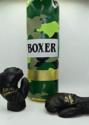 Set Juego DE Boxeo con Guantes Y Saco para NIÑOS Mayor DE 3 AÑOS Idea DE Regalo Verde de 48cm precio