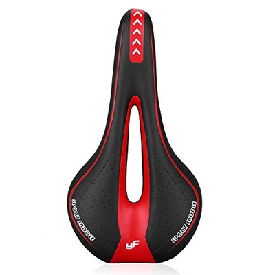 VOANZO Sillines de Bicicleta de montaña Asiento de Bicicleta Cojín de Esponja con Memoria y Zona de Alivio Central para Bicicleta de Carretera y Bicic