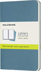 Moleskine - Cahier Journal Cuaderno de Notas, Set de 3 Cuadernos con Páginas , Tapa de Cartón y Cosido de Algodón Visible, Color Azul Teal (CAHIERS) en oferta