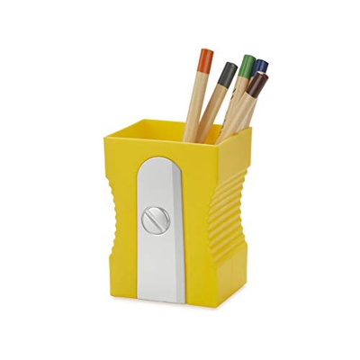 Balvi Portalápices Sharpener Color Amarillo Mantén tu Escritorio organizado Portalápices Original y Divertido en Forma de sacapuntas Plástico ABS/PP