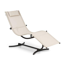 blumfeldt Nantes Tumbona Mecedora - Base de Acero Tubular Robusto, Recubrimiento de Polvo, Ergonómica, Base oscilante, Permeable, Carga máx. 150 kg, A en oferta