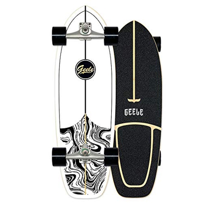 WRISCG Surfskate Carving Skateboard Completo Arce Tablero 78×24cm, Rodamientos Bolas ABEC-11 Alta velicidad, Tablero Arce 7 Capas, Superficie Antidesl