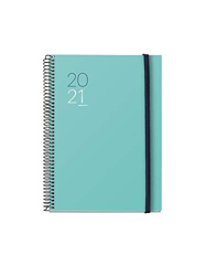 MIQUELRIUS - Agenda 2021 Urban - Español, Día Página, Tamaño 155 x 213 mm, Papel 70g, Cubierta Polipropileno Opaco, Color Turquesa características