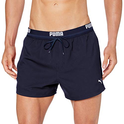 PUMA Logo Men's Short Length Swimming Shorts Pantalones Cortos, Marina, XL para Hombre