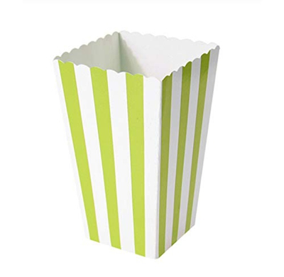 SiMin 24 PCS Cajas de Palomitas,Caja de Palomitas Carton Caramelo Contenedor Pop Corn Box Palomitas Bolsa para Fiestas(Verde)