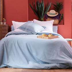 Funda nórdica Algodón Percal - Jasmin Aqua cama 180 o 200 cm características