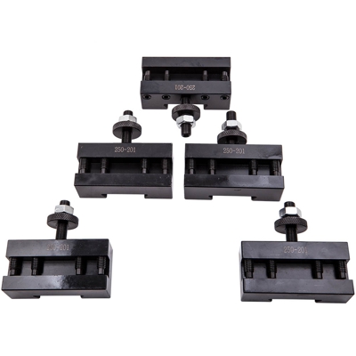 5x Portaherramientas de Torno de Torneado y Refrentado de Cambio Rápido 250-201