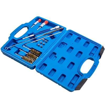 Diesel Injector Seats Cleaner Brushes Driver Port Sealing Plugs Tools Kit 14PCS