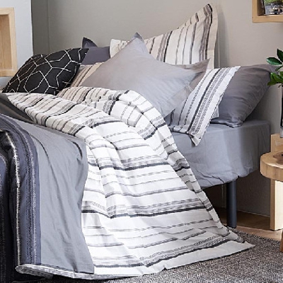 Juego de sábanas Algodón 2p - Oxford Blanco cama 150 o 160 cm