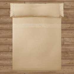 Juego Sábanas Algodón Percal - Vivo Perlado Beige cama 150 cm características
