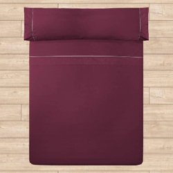 Juego Sábanas Algodón Percal - Vivo Perlado cama 150 cm Morado precio