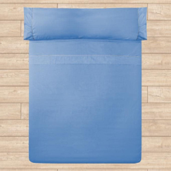 Juego Sábanas Algodón Percal - Vivo Perlado cama 150 cm Cielo en oferta