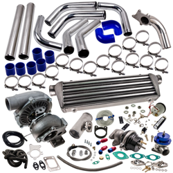 T3 T4 Turbo Turbocompresor universal Kit + Wastegate + Intercooler + Tubería + Línea de aceite precio
