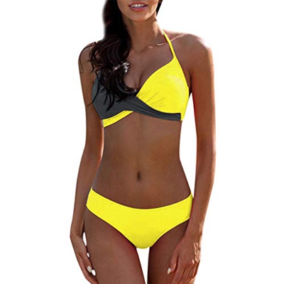 Traje de Baño Bikini Mujer 2019 Bikinis Sujetador Push-up Sexy Traje de Baño de Dos Piezas Bohemio BañAdores Tops y Braguitas Ropa de Playa vikinis ri