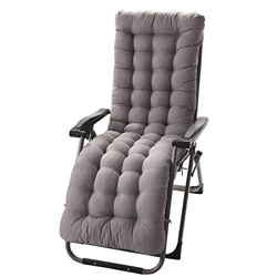 Nazeglle - Cojín para tumbona de patio, jardín, tumbona reclinable, 155 cm, con 8 correas, gris precio