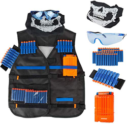 Funklu Kit de Chaleco Táctico para Niños, Chaleco Táctico para Niños para Pistolas Nerf N-Strike Elite en oferta