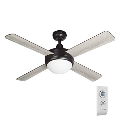UNIVERSALBLUE | Ventilador de Techo de Madera | Mando a Distancia | Luz | Aspas Reversibles | 60 W | 106 cm | Temporizador