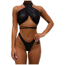Sylar Bikinis Mujer 2020 Brasileños Push Up con Relleno Conjunto de Bikini Vendaje Sexy Cuero Tanga Traje de Baño de Dos Piezas Ropa de Baño Ropa de P en oferta