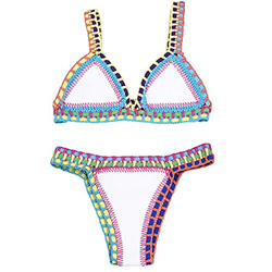 Casa Mujer Fuera el Cuello en v de Ganchillo Conjunto de Bikini de Punto Triángulo de Neopreno el Bikini Boho Dos Piezas de Traje de Croché Baño Beach precio