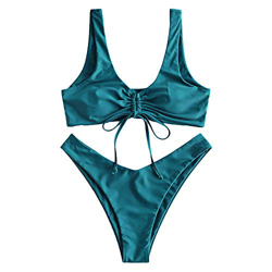 ZAFUL - Bikini para mujer de alto rendimiento verde S características