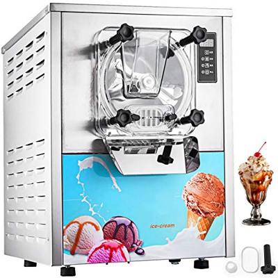 VEVOR Maquina Helados Blandos YKF-116, 4.3L, Máquina de Helado de Servido Suave, de Acero Inoxidable 304, Cobre, Heladeras Hacer Helado Cremoso, con P