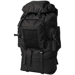 vidaXL Mochila Militar XXL Resistente Capacidad 100 L Negro Macuto Senderismo características
