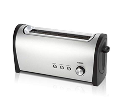 Tostador DE Pan HAEGER Desayuno 1000W 1 Ranura Larga 6 Posiciones Tostado FUNC. RECALENTADO/DESCONGELADO Exterior Acero INOX precio