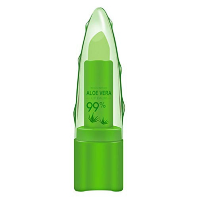 ARTIFUN Bálsamo Labial 99% Aloe Vera Jabón, Temperatura Cambio de Color Lápiz Labial Imprimación Exfoliante Hidratación Salvar Labios Secos Bálsamo La