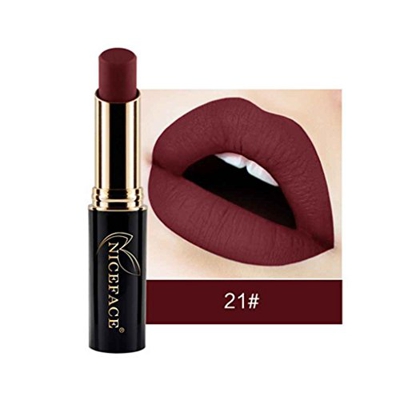 Floridivy 24 Colores NICEFACE Barra de Labios Mate Brillo de Labios a Prueba de Agua Larga duración de Labios Lápiz Labial del Maquillaje Desnudo del