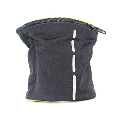 Biggroup - Cartera reversible unisex con cremallera para muñequera, con bolsillo para la muñeca, color naranja, negro